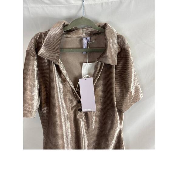 NWT Good Luck Girl Velvet Ribbed Bodysuit size XL - Picture 2 of 3